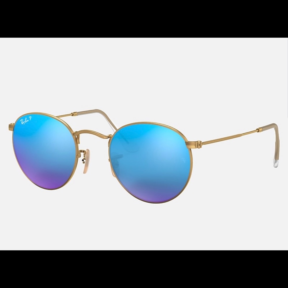 RAY BAN circular blue sunglasses